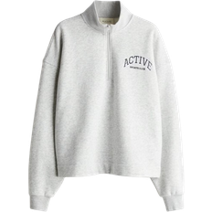 H&M Move Ladies Zip-top Sports Sweatshirt - Grey