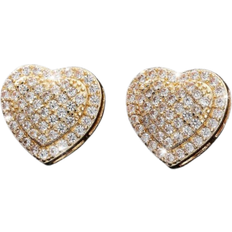 Shein Cubic Zirconia Heart Decor Stud Earrings For Women For Party Banquet Wedding