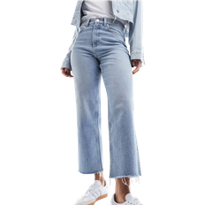 ASOS Easy Cropped jeans med lige ben mellemblå