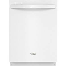 Dishwashers Whirlpool 24 Inch Top Control Built-In Stainless Steel Tub Dishwasher White