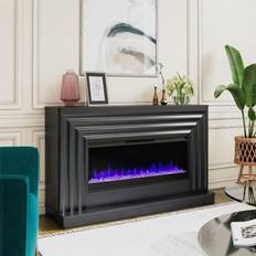 65" tv stand CosmoLiving by Cosmopolitan Electric Fireplace Mantel Stand 65 in TV Bench 62x37.8"