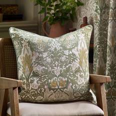 Morris & Co Cushion Covers Morris & Co Snakes Head Floral Square Throw Pillow Cushion Cover Beige