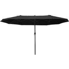 Garden & Outdoor Environment Dakota Fields Market Parasol 455cm Black 455cm W x 265cm D