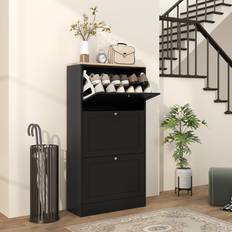 Homcom Modern Compact Three-Drawer Storage Cabinet Shoe Rack