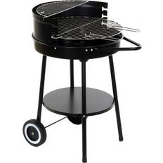 Holzkohlegrill Mit Rädern Schwarz Metall Kunststoff 59 x 49,5 x 82 cm