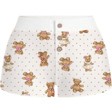 Shein Y2K House Pajama Cute Bear Print Shorts