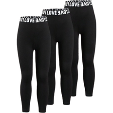 Leggings Trousers Shein pcsSet Girls Graphic Belt Waist Comfortable Sport Leggings Black