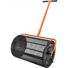 Compost Spreader 24 Inch Wide 24.4-26.4 Inch Height Adjustable Lawn and Garden Spreader