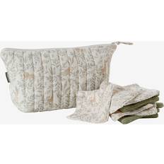 Pack of 10 Washable Wipes Printed Beige
