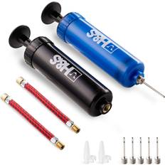 Air Pumps H&S 2 Inflator Ball Pump with Needle Pins Valve Adapter Set