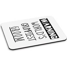 Mouse Pads Gift Base Warning World's Grumpiest Groom PC Computer Mouse Mat Pad