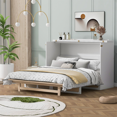 Bed Bath & Beyond Queen Murphy Bed with Large Drawers - White