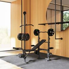 Adjustable Weight Bench with Bench Press Rack