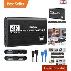 Capture & TV Cards Rybozen 4K Audio Video Capture Card HDMI USB 3.0