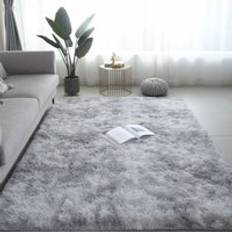 AlwaysH Shaggy Living Room Rug 150 x 230 cm Gray Soft Polypropylene Fiber