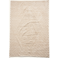 Søstrene Grene Gulvtæppe 135 x 190 cm Knækket Hvid Hvid, Beige 135x190cm
