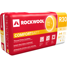Stone Wool Insulation Rockwool Comfortbatt R-30.0 Attic Wall Unfaced Stone Wool Batt Insulation 29.9-Sq Feet 15.25-Inches W x 47.0-Inches L