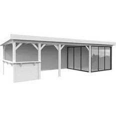 Palmako Carportar Palmako Paviljong Lenna Slide 24.9m² Set 415 876x300 cm Vit (Byggnadsarea )