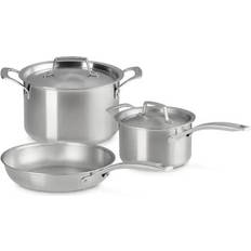Le Creuset Set Le Creuset Essential Stainless Steel 5-Piece Cookware Set with lid