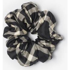 Burberry Check Silk Scrunchie One Size Black Calico