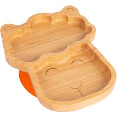 Tiny Dining Children's Bamboo Baby Suction Plate Orange 18 cm W
