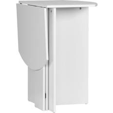 White Dining Tables Homcom Foldable Compact Drop Leaf Table 1 Pack Dining Table