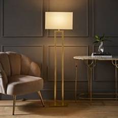 ValueLights Gloria Double Stem Metal with Rectangular Lamp Shade and LED Bulb One Size Floor Lamp