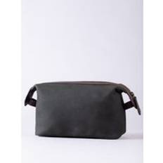 Leather Toiletry Bags Lakeland Leather Walton Washbag - Olive