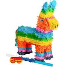 Blue Piñatas Fax Potato Donkey Pinata Set with Stick and Blindfold 3pc