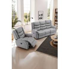 Electric recliner sofa More4Homes Seattle Electric Recliner Fabric 1+3 Seater Set Sofa