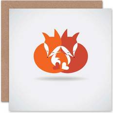 Cartoon Cards & Invitations ARTERY8 Love Cartoon Hearts Fox Anniversary Valentines Day Card