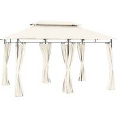 OutSunny 3 x 4m Two-Tier Garden Gazebo with Metal Frame