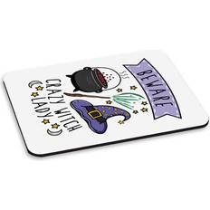 Mouse Pads Gift Base Crazy Witch Lady PC Computer Mouse Mat Pad