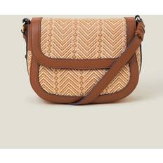 Accessorize Crossbody-Taske I Stråblanding - Gyldenbrun