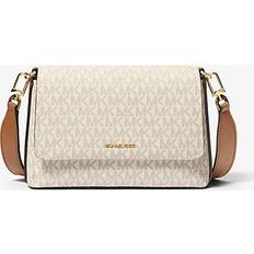 Natural Bags Michael Kors Nessa Small Signature Logo Crossbody Bag - Natural