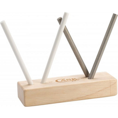 Case Cutlery Case XX Knives Knife Sharpening Kit Medium Fine Grit Rods Wooden Turnbox Base 09499