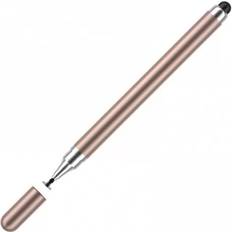 INF 2-i-1 Stylus Penna För Pekskärmar Dubbel Gummispets Guld