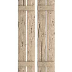 Windows Ekena Millwork Rustic 2 Board Spaced Board Spaced Board Shutters 11.5x42 Timber Window Shutter