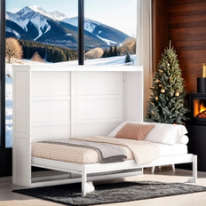 VANTOUL Full Size Murphy Bed Wall Bed - White