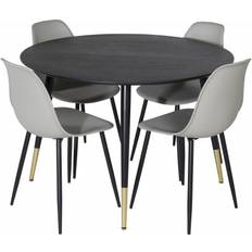 Bordgrupper Venture Home Dipp Rundt Spisebordssæt 115 cm Rund med 4 Polar Stole Bordgruppe