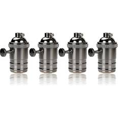 FitVille 4 Pcs Edison Vintage Socket E27 Lamp Adapter with Switch Suspension