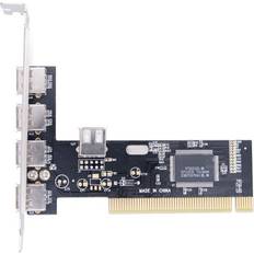 Controller Cards Tauoh 5 Ports PCI to USB 2.0 Expansion Card Adapter 480Mbps
