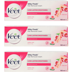 Depilatories Veet Silky Fresh Hair Removal Cream Sensitive 3 x Normal 3 x 100ml
