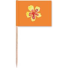 Yellow Table Decorations DIYthinker Little Yellow Flower Cartoon Simple Toothpick Flags Marker Topper