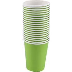 Anniversary Plates, Cups & Cutlery Tlily 20 Paper Cups 9oz Plain Solid Colours Birthday Catering Green
