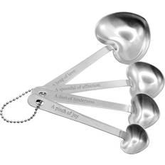 R&M International Heart Shaped Spoons Stainless Steel Measuring Cup