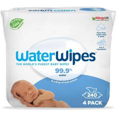 Plastic Wipes & Washcloths WaterWipes Plastic-Free Original Baby Wipes 240 Count 4 packs
