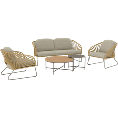 Hynder House Nordic Novella i Sand inkl Beige Hynder Loungesæt, 2 borde inkl. 2 stole & 1 sofaer