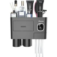 iHave Black Toothbrush Holder Wall Mounted