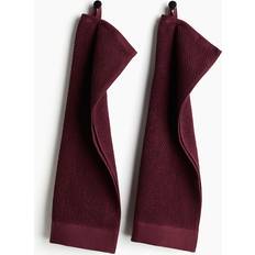 H&M 2-pack Cotton Terry Guest 30 x 50 Guest Towel Purple (50x30cm)